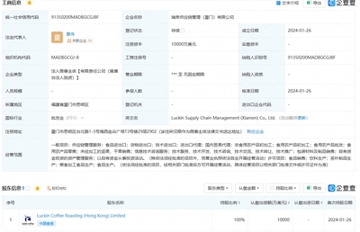 瑞幸深耕供应链 厦门设子公司布局金融级服务